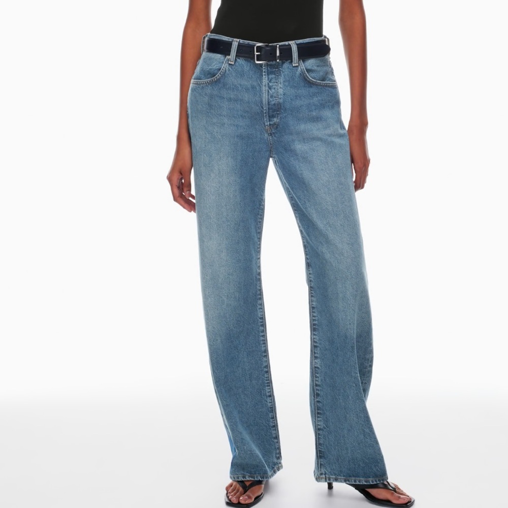 Wide-Leg Light Blue Jeans